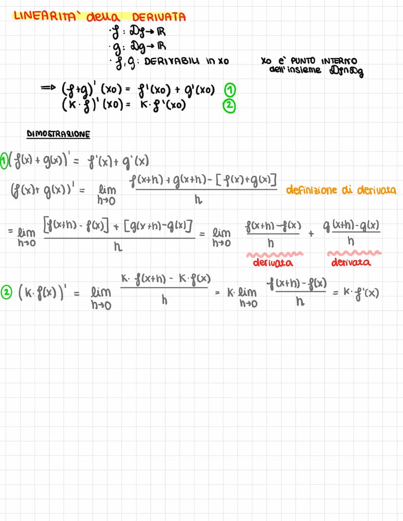 SIGNIFICATO GEOMETRICO
f(xoth)
B
f(x)
B
V pr
f(xo)
A
F(xo)
хо
Хо
ув-уа
M= XB-XA
AB
Xoth
Mtan = lim
h-o
DERIVATA
f(xo+h)-f(xo)
xo+h-xo
F(xo+h