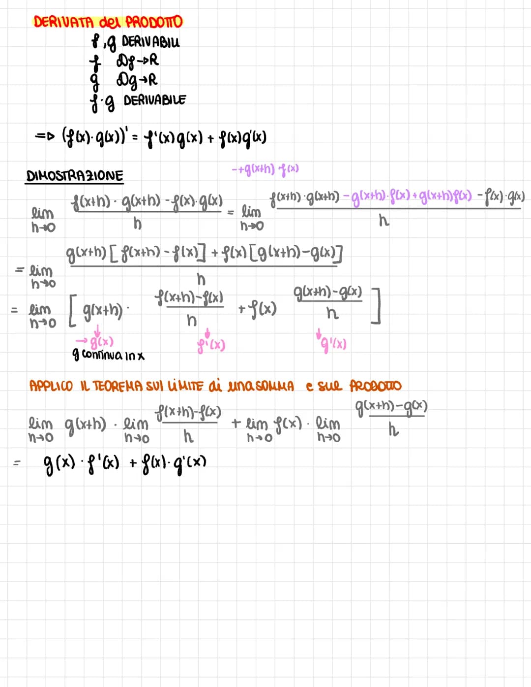 SIGNIFICATO GEOMETRICO
f(xoth)
B
f(x)
B
V pr
f(xo)
A
F(xo)
хо
Хо
ув-уа
M= XB-XA
AB
Xoth
Mtan = lim
h-o
DERIVATA
f(xo+h)-f(xo)
xo+h-xo
F(xo+h