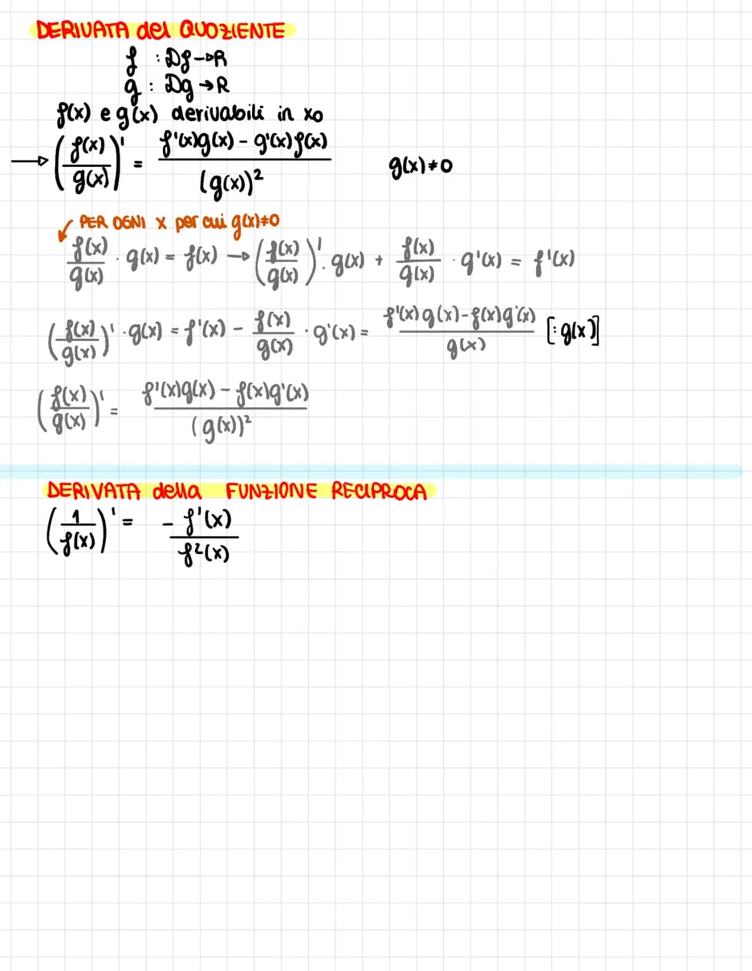 SIGNIFICATO GEOMETRICO
f(xoth)
B
f(x)
B
V pr
f(xo)
A
F(xo)
хо
Хо
ув-уа
M= XB-XA
AB
Xoth
Mtan = lim
h-o
DERIVATA
f(xo+h)-f(xo)
xo+h-xo
F(xo+h