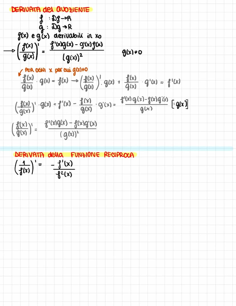 SIGNIFICATO GEOMETRICO
f(xoth)
B
f(x)
B
V pr
f(xo)
A
F(xo)
хо
Хо
ув-уа
M= XB-XA
AB
Xoth
Mtan = lim
h-o
DERIVATA
f(xo+h)-f(xo)
xo+h-xo
F(xo+h
