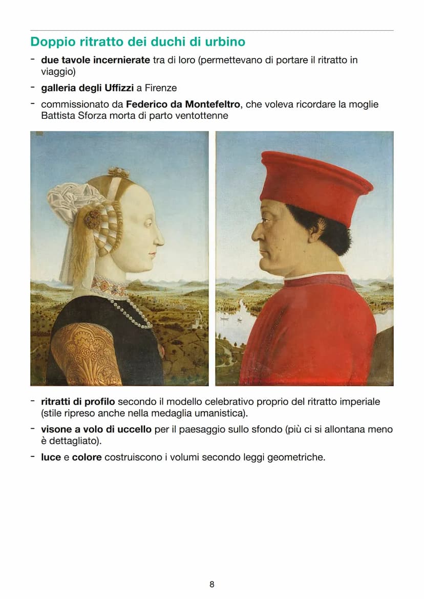 Piero della Francesca
Vita
una caratteristica degli artisti rinascimentali è che sono anche trattatisti
(Brunelleschi aveva tentato con la d