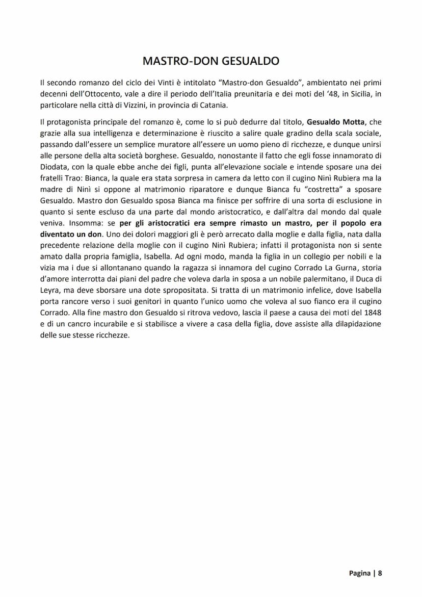 LA VITA DI GIOVANNI VERGA
Giovanni Verga nacque a Catania nel 1840, da una famiglia di agiati proprietari terrieri, con
ascendenze nobiliari