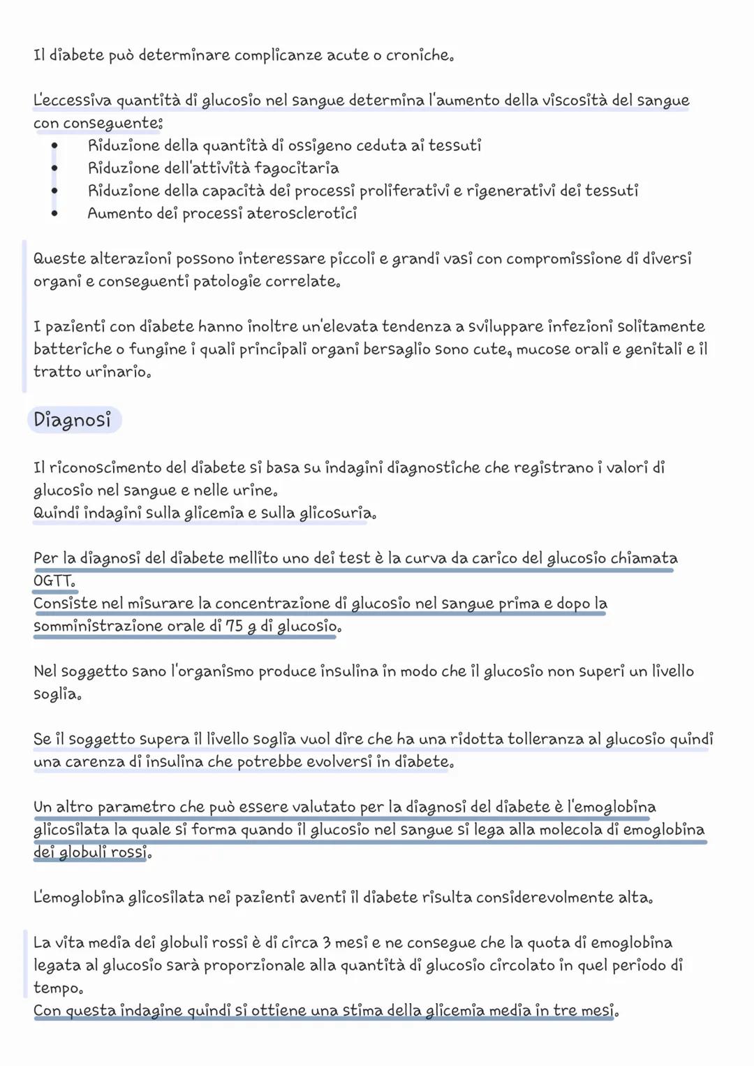 Diabete
Il diabete è una malattia cronica del metabolismo dei gliceridi, lipidi e proteine
caratterizzata dalla presenza di elevati livelli 