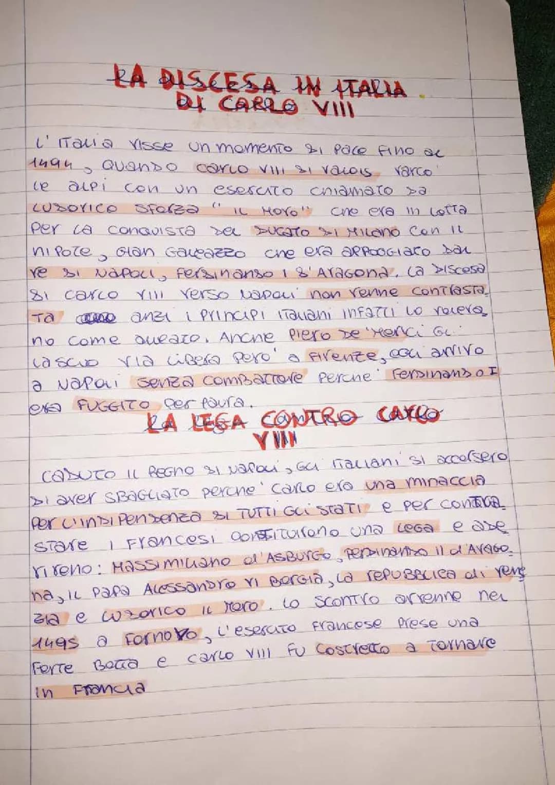 La discesa di Carlo VII in Italia, lega contro Carlo VIII