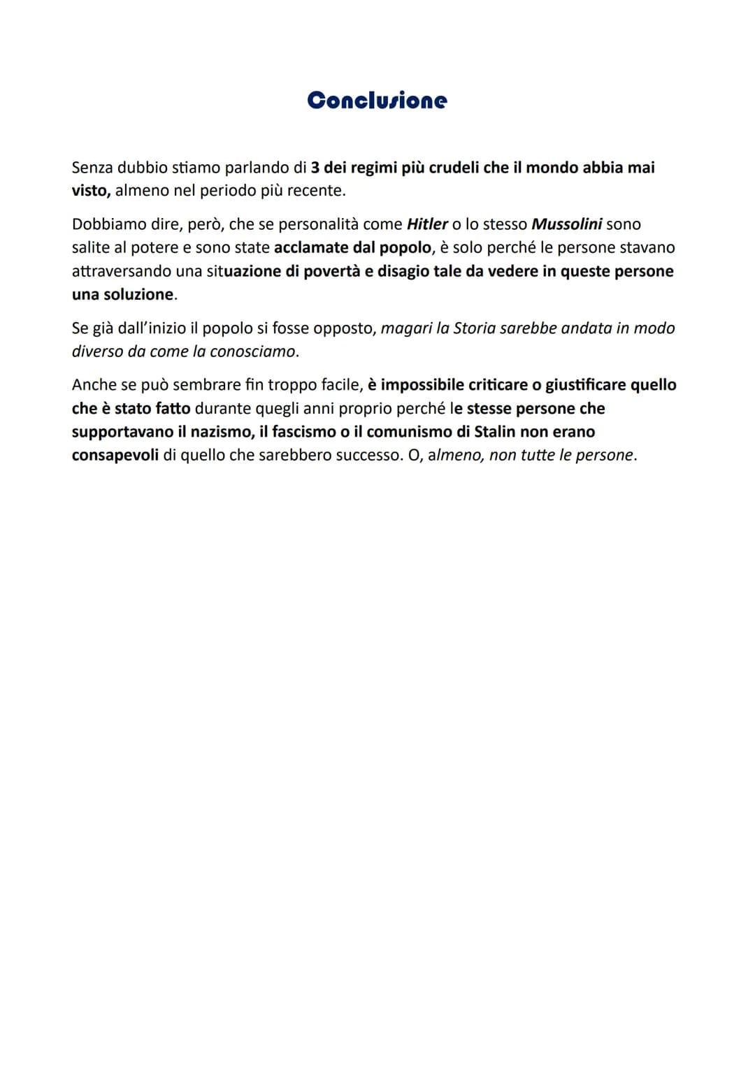 STORIA - Elaborato di
FASCISMO
- 5Bsa
Le tre grandi dittature del novecento:
FASCISMO-NAZISMO - COMUNISMO
Analizziamo le principali caratter