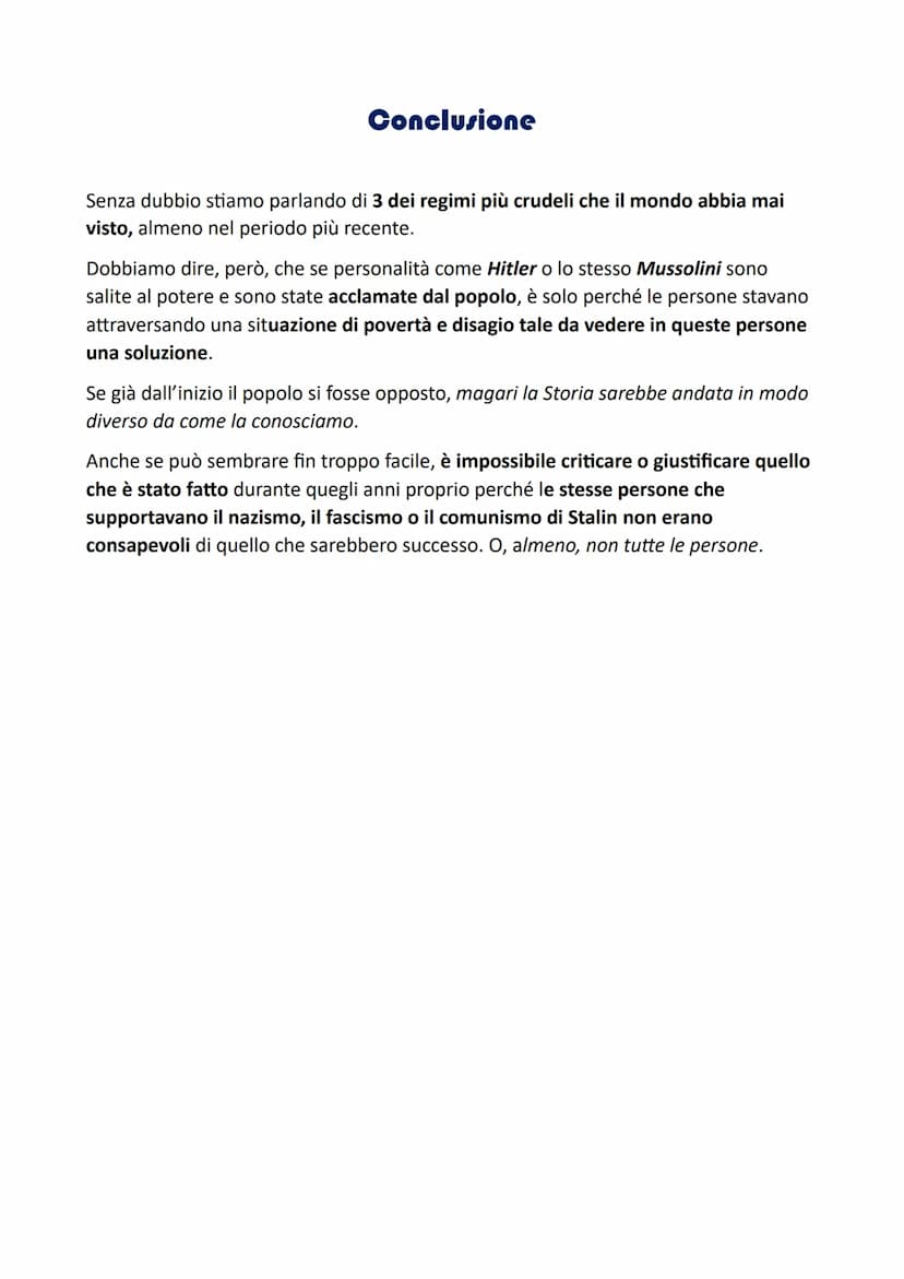 STORIA - Elaborato di
FASCISMO
- 5Bsa
Le tre grandi dittature del novecento:
FASCISMO-NAZISMO - COMUNISMO
Analizziamo le principali caratter