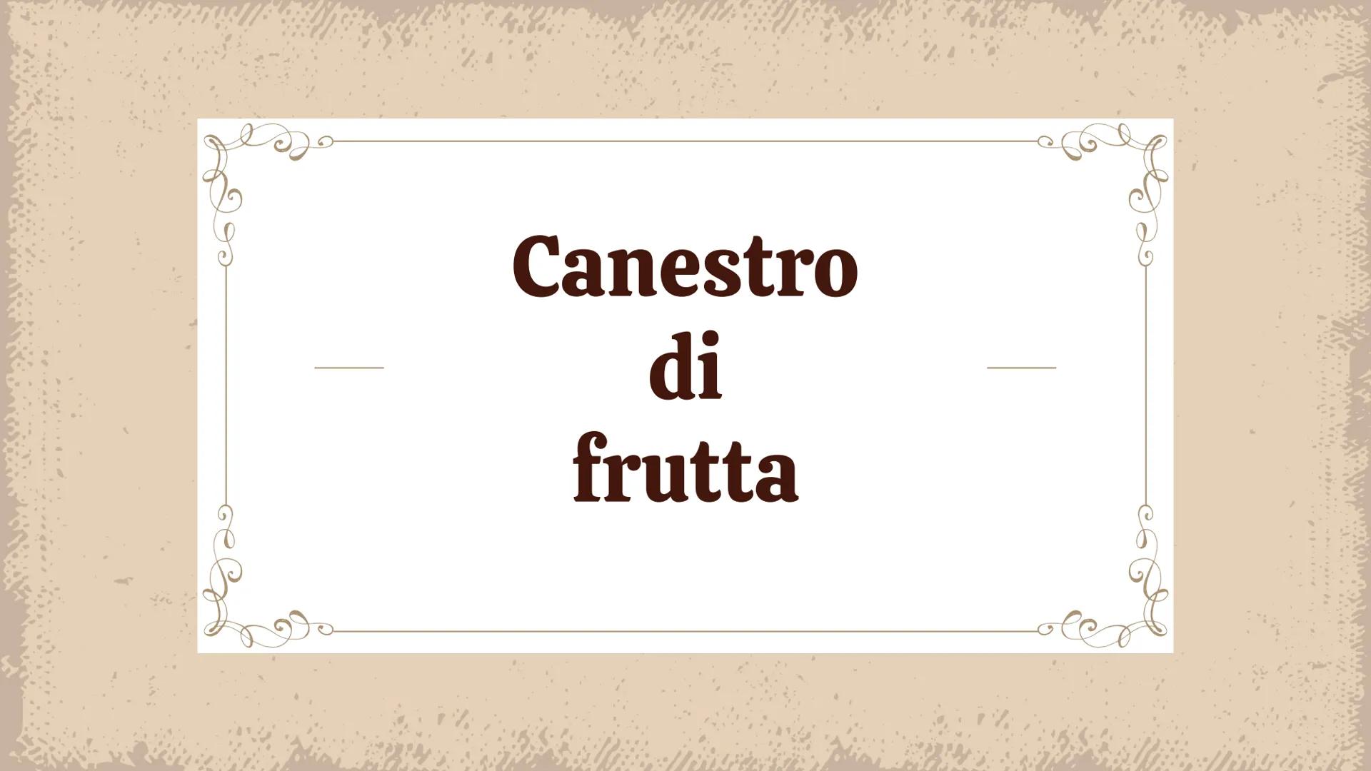 Caravaggio
canestro di
frutta
Anna Thi Hang Orlandi 3D
ellence Chie era?
Michelangelo Merisi, detto "Caravaggio" è considerato uno dei più i