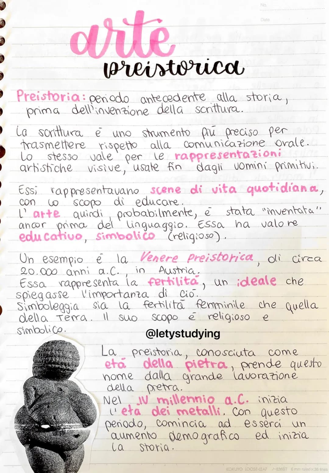 arte
preistorica
Preistoria: periodo antecedente alla storia,
prima dell'invenzione della scrittura.
No.
La scrittura è uno strumento più pr