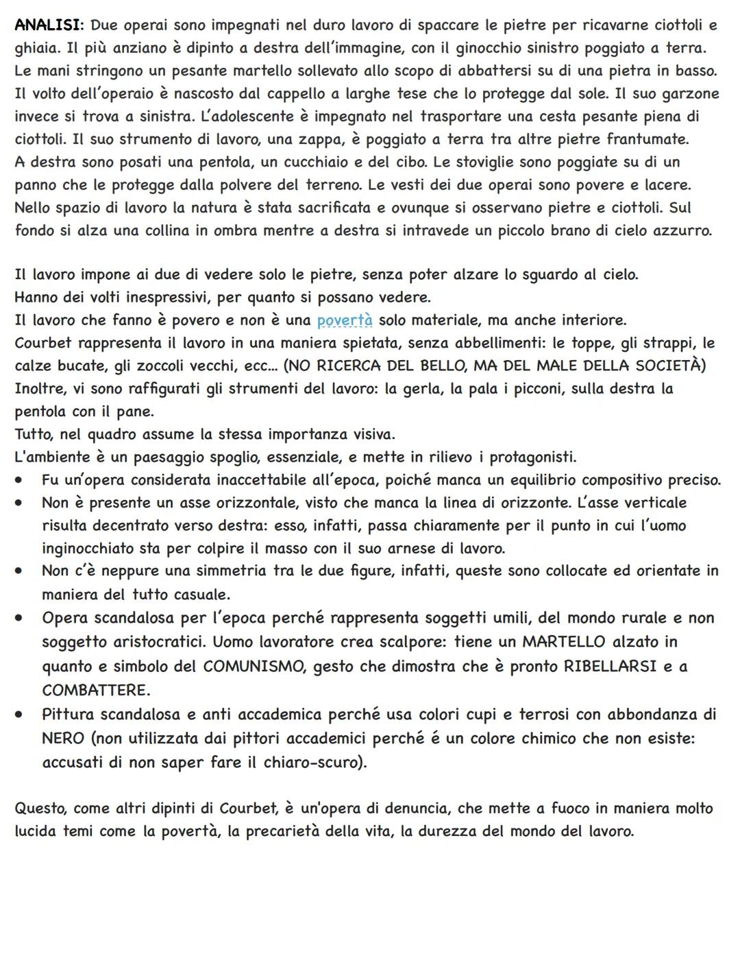 OPERA: "GLI SPACCAPIETRE" (1849)

MATERIE E TECNICA: olio su tela

MUSEO: opera distrutta, ce ne resta solo una
documentazione fotografica.
