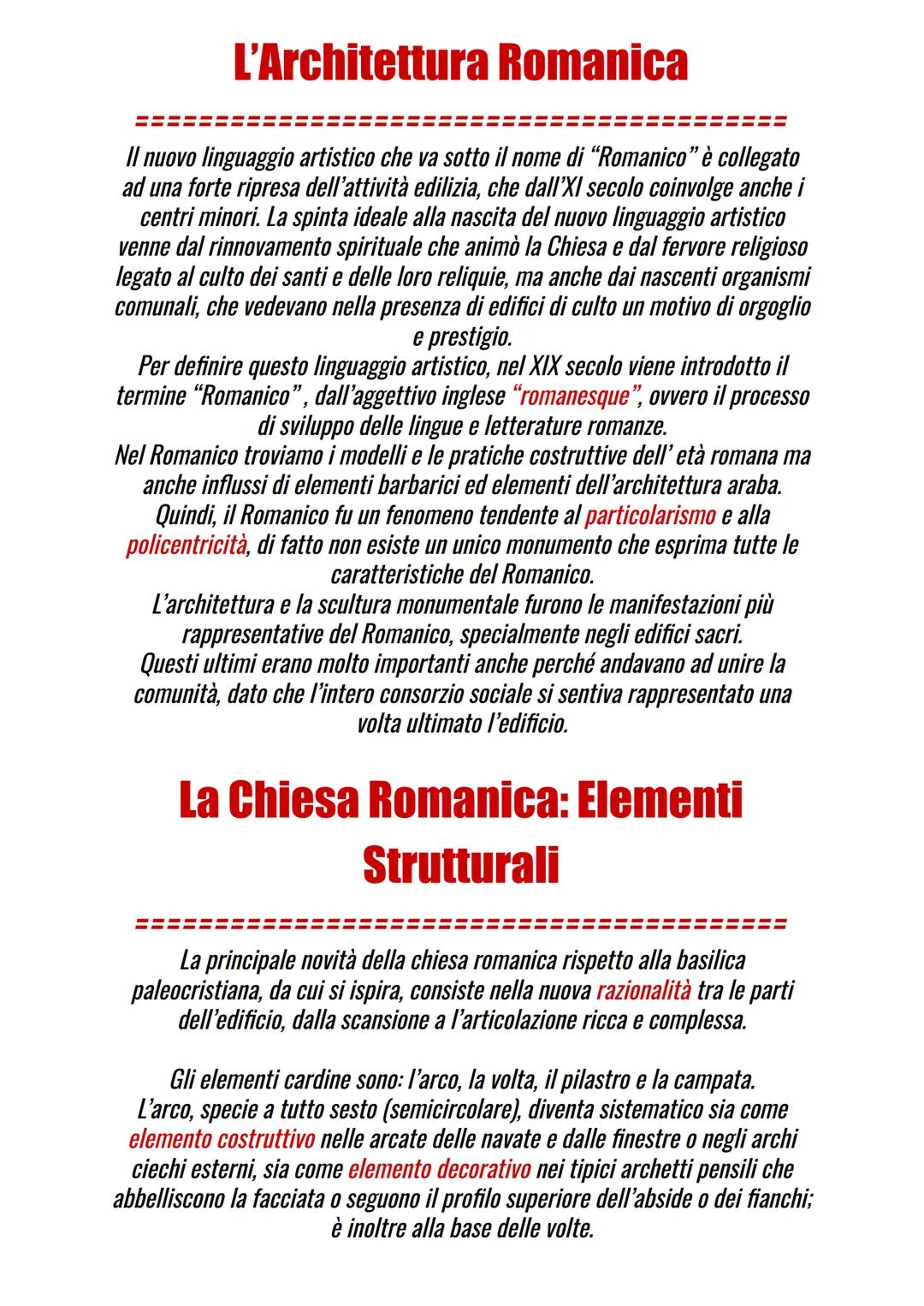 L'Architettura e la chiesa romanica