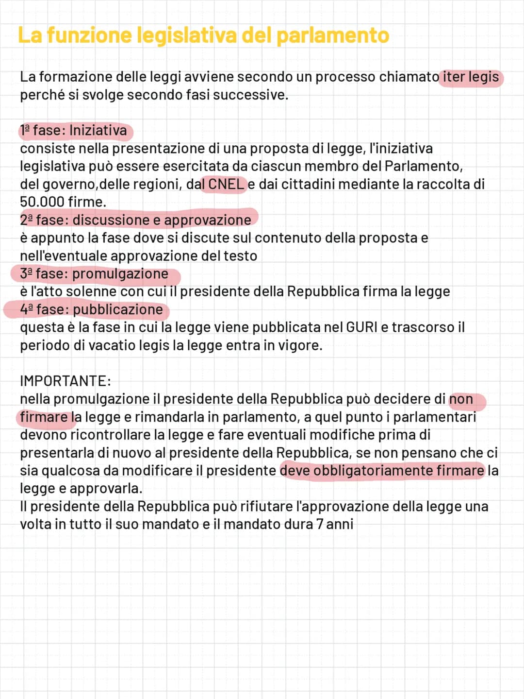 La funzione legislativa del parlamento
La formazione delle leggi avviene secondo un processo chiamato iter legis
perché si svolge secondo fa