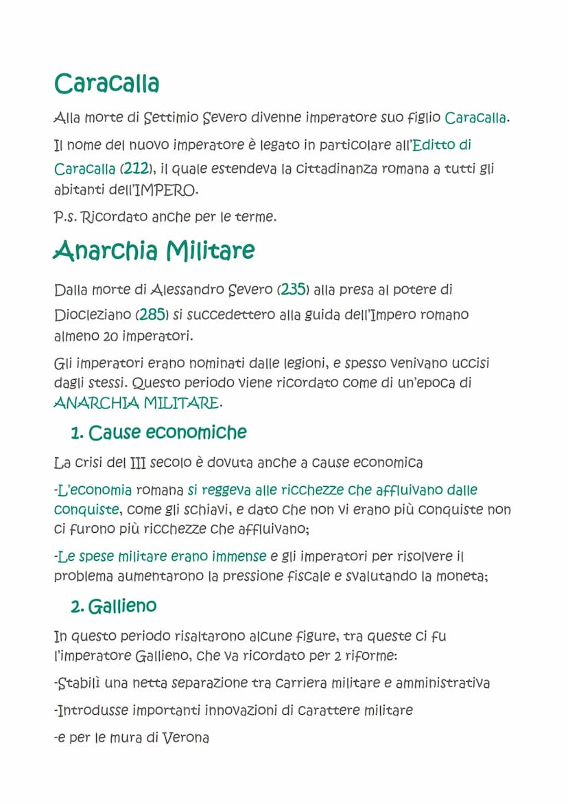 III SECOLO d.C.
Settimio Severo
La morte di Còmmodo aprì una crisi politica.
Il senato volendo restaurare il principio dell'elezione scelse 