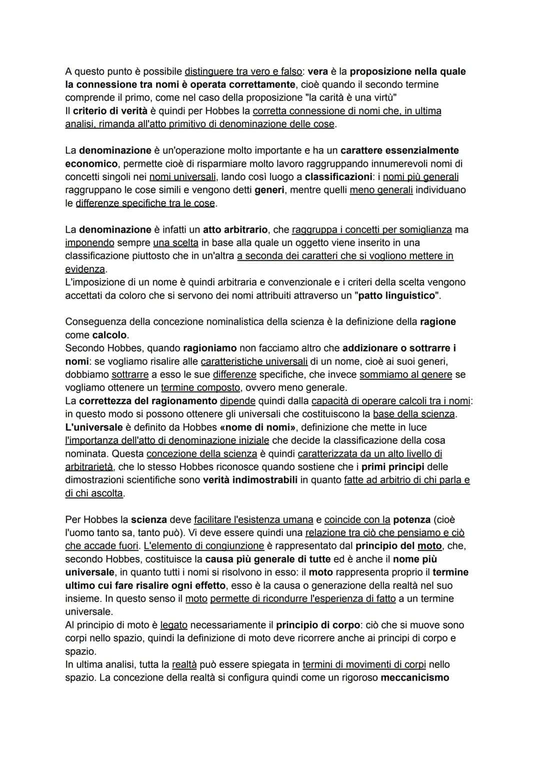 THOMAS HOBBES
Hobbes può essere considerato il creatore della filosofia in lingua inglese: gli Elementi di
legge naturale e politica e il Le