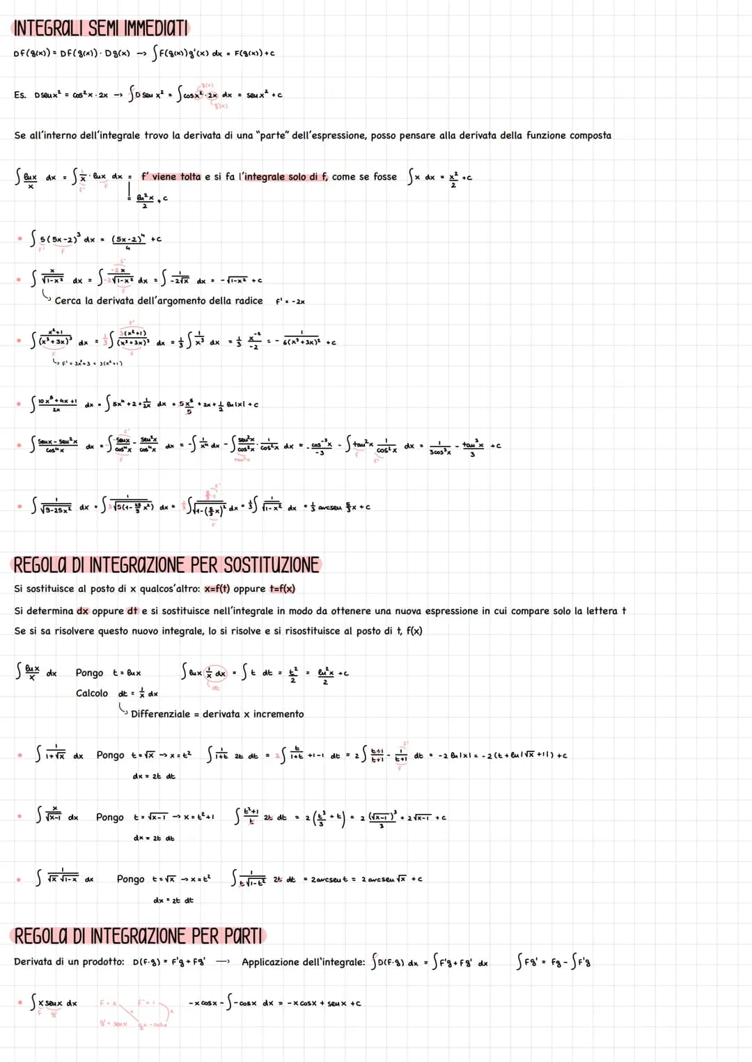 La primitiva di una funzione y=f(x) continua in un intervallo I, è una qualunque funzione F(x) tale che F'(x)=f(x)
( Es. f(x) = x -> F(x) = 