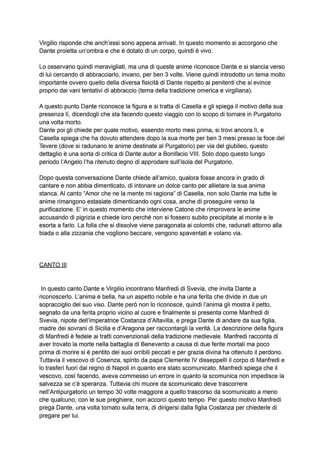 La composizione del Purgatorio, seconda cantica della Commedia di Dante, è da collocare
tra il 1308 e il 1312.
Il Purgatorio presenta una st