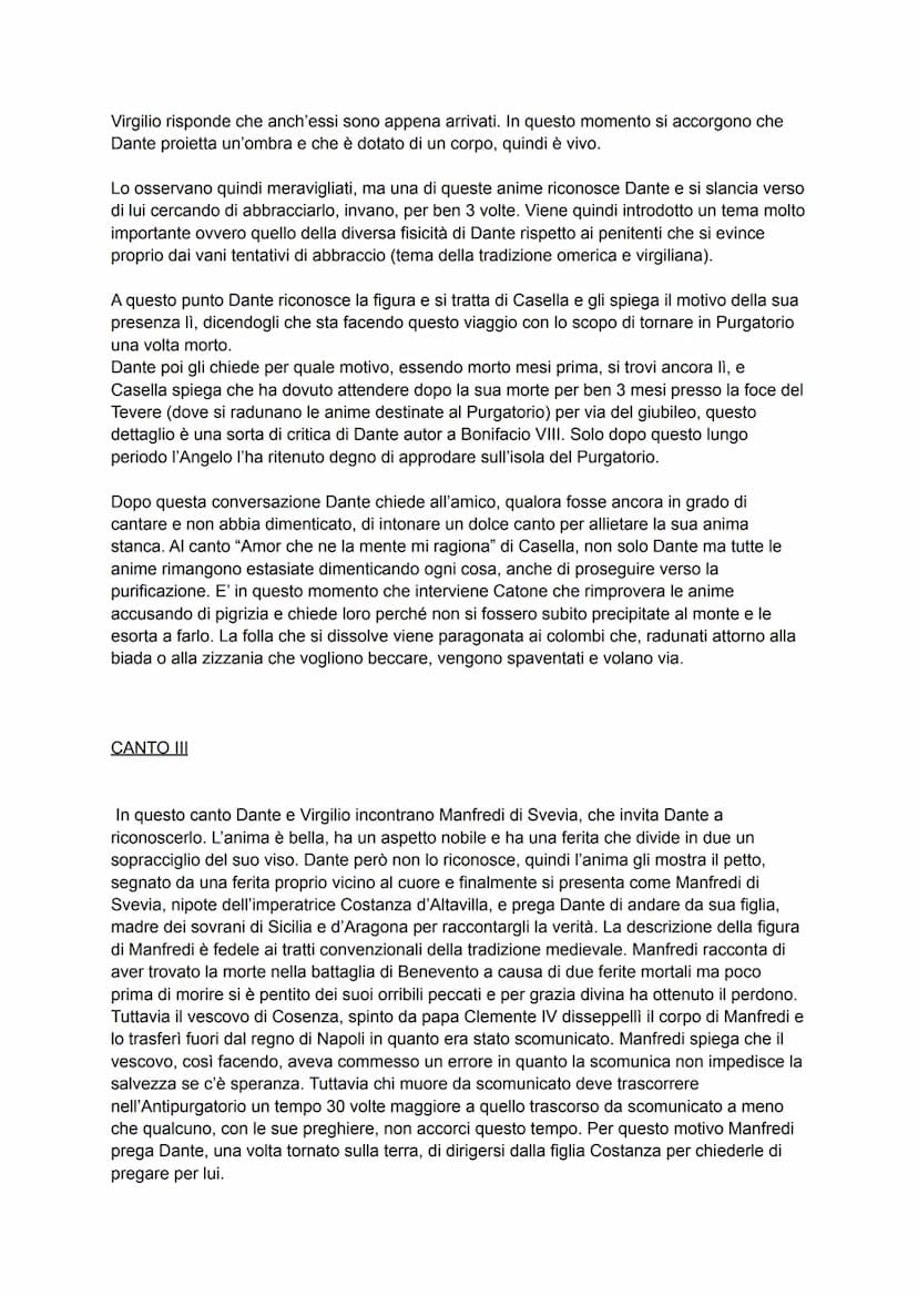 La composizione del Purgatorio, seconda cantica della Commedia di Dante, è da collocare
tra il 1308 e il 1312.
Il Purgatorio presenta una st