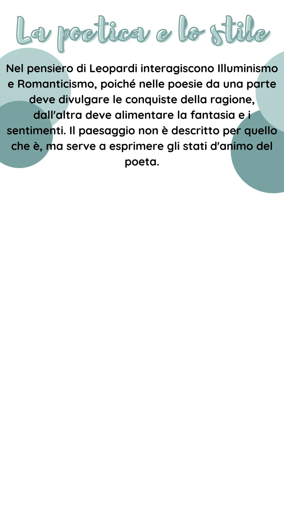 Giacomo Leopardi
Giacomo Leopardi nasce a
Recanati nel 1798.
Inizia i suoi studi da autoditta,
ma poi, viene rinchiuso nella
biblioteca pate