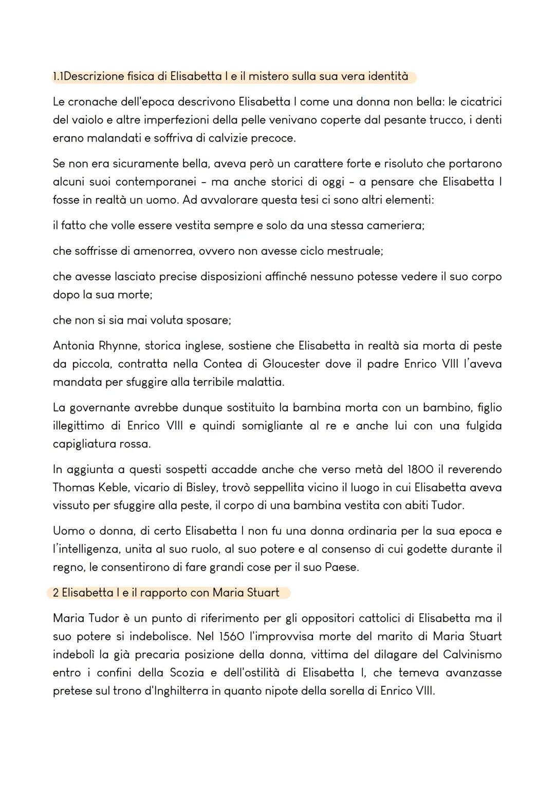 ELISABETTA I TUDOR
(1558-1603)
Pensiero politico
Portò avanti una politica di pacificazione
religiosa e di mobilità sociale. Favorì la
cresc