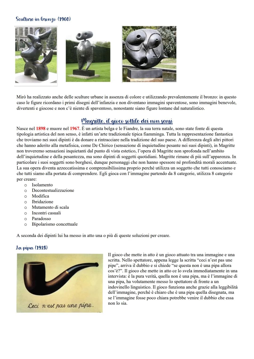 Il surrealismo
Il surrealismo è un po' una conseguenza del dadaismo e si porta dietro le sue prerogative, anche se il surrealismo è un
po' p