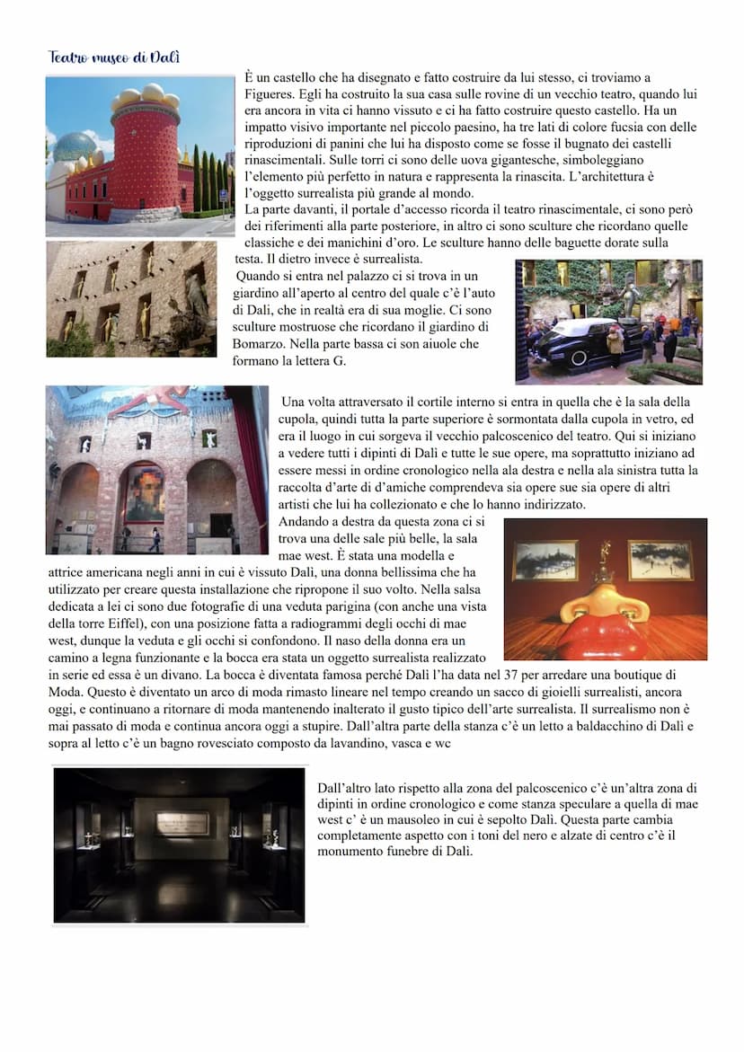 Il surrealismo
Il surrealismo è un po' una conseguenza del dadaismo e si porta dietro le sue prerogative, anche se il surrealismo è un
po' p