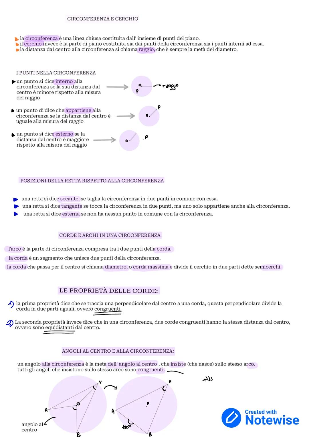 CIRCONFERENZA E CERCHIO
la circonferenza è una linea chiusa costituita dall' insieme di punti del piano.
il cerchio invece è la parte di pia
