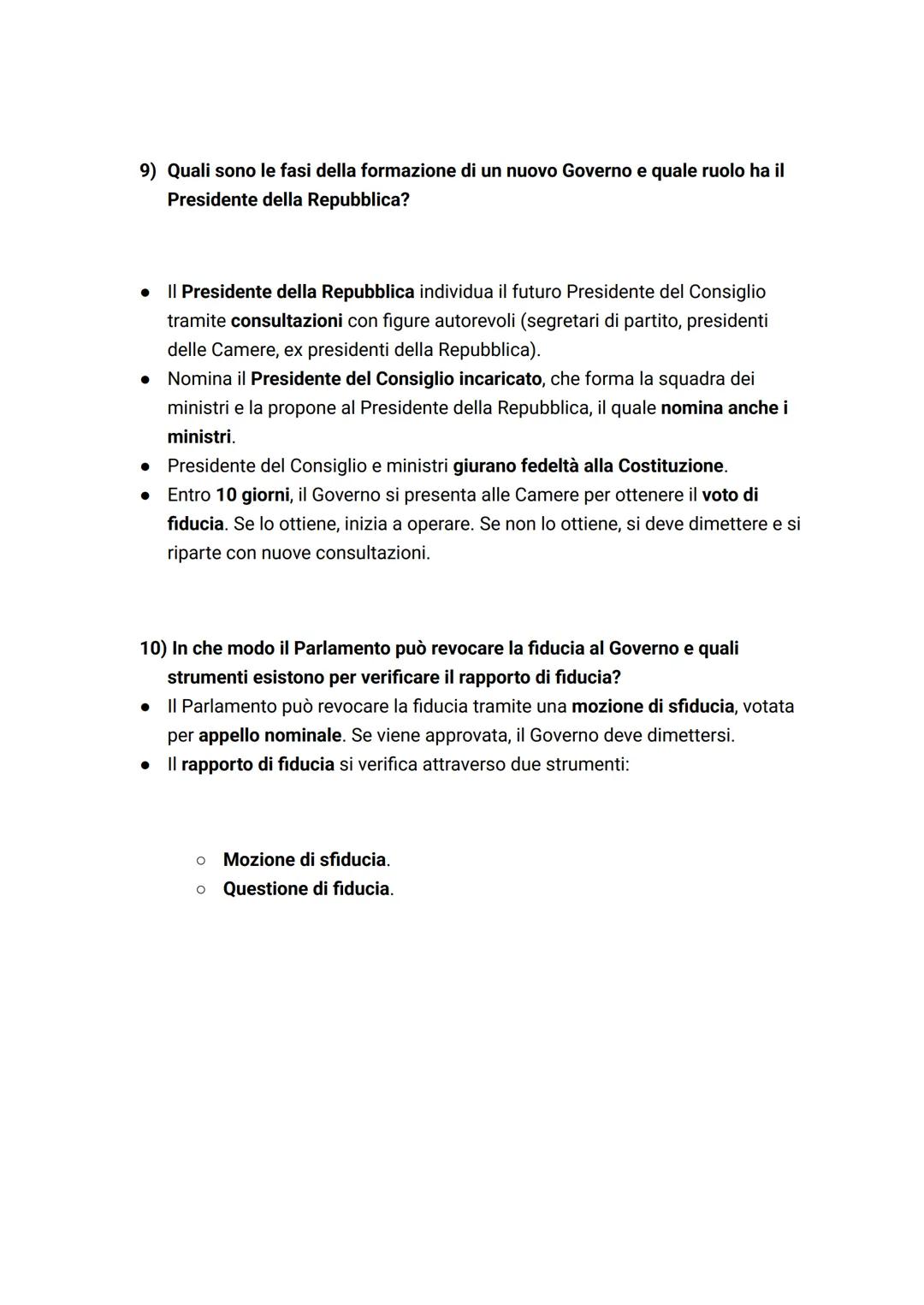IL GOVERNO
Le funzioni del governo
• Il governo è titolare della funzione ESECUTIVA, ha il compito di ESEGUIRE e
ATTUARE le leggi emanate da
