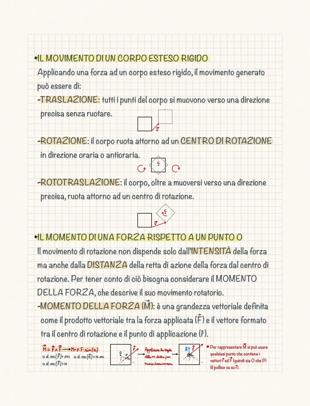 L'equilibrio
Un corpo è in EQUILIBRIO se è FERMO e persevera nel suo stato di quiete.
• L'EQUILIBRIO DEL PUNTO MATERIALE (Pto materiale)
II 