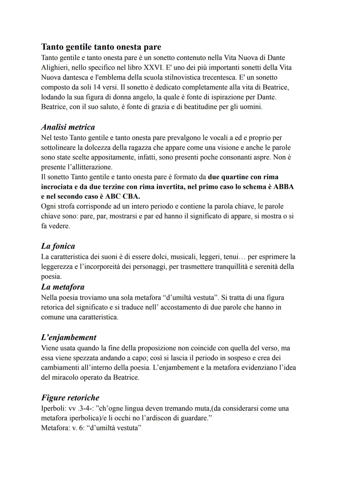 Tanto gentile tanto onesta pare
Tanto gentile e tanto onesta pare è un sonetto contenuto nella Vita Nuova di Dante
Alighieri, nello specific