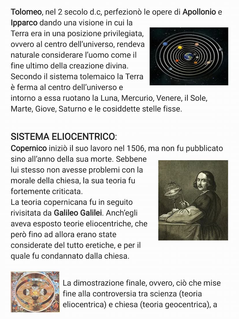 Teoria geocentrica vs teoria eliocentrica
SISTEMA GEOCENTRICO:
Il sistema geocentrico è un modello
astronomico che pone la terra al centro
d