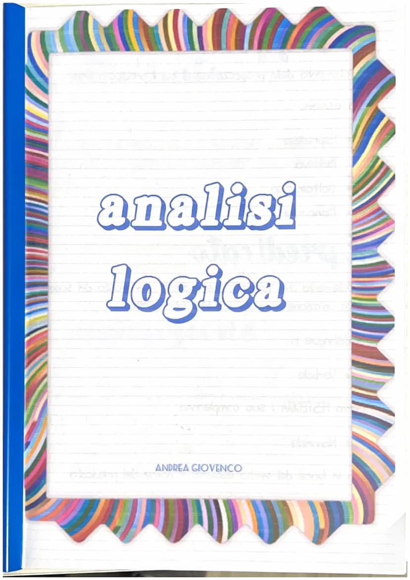 analisi
logica
ANDREA GIOVENCO
soort Il Soggetto
È l'elemento della proposizione di cui il predicato parla.
Può essere :
Espresso
• Partitiv