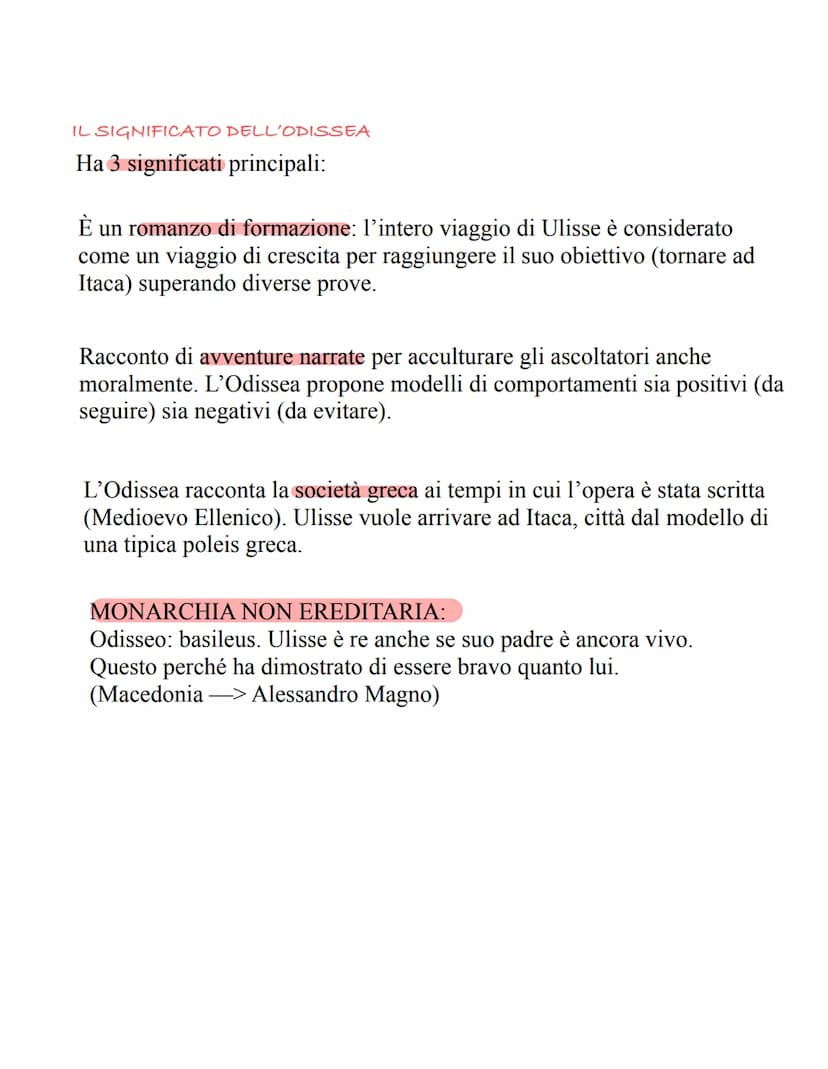 L'Odissea
L'Odissea è un poema epico (caratterizzato da un testo in poesia) che
racconta la storia di Odisseo (Ulisse).
IL VIAGGIO DI ODISSE