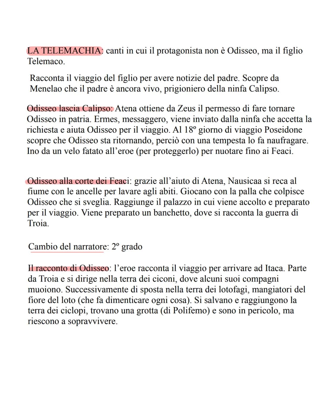 L'Odissea
L'Odissea è un poema epico (caratterizzato da un testo in poesia) che
racconta la storia di Odisseo (Ulisse).
IL VIAGGIO DI ODISSE
