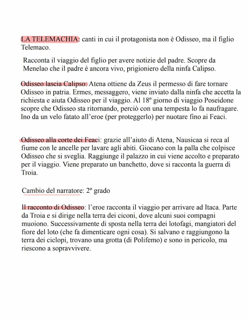 L'Odissea
L'Odissea è un poema epico (caratterizzato da un testo in poesia) che
racconta la storia di Odisseo (Ulisse).
IL VIAGGIO DI ODISSE