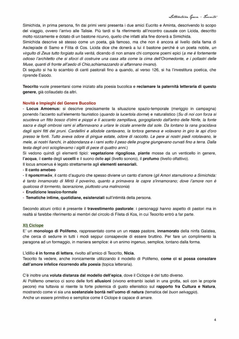 Letteratura Greca - Ecocrito
TEOCRITO
Vita
cui il poeta
Nasce nel 315 a.C. a Siracusa ed é il primo autore proveniente da questa area geogra