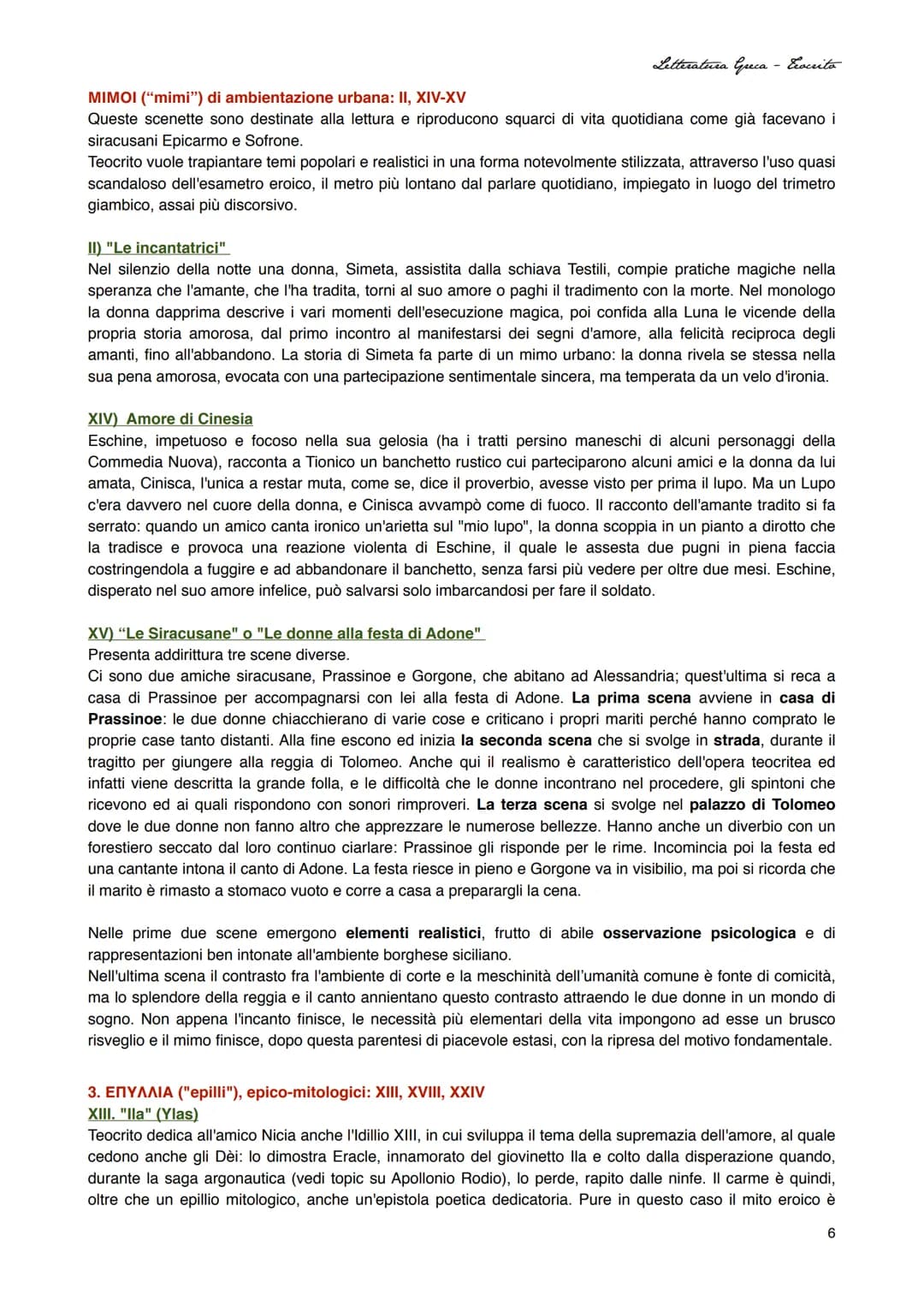 Letteratura Greca - Ecocrito
TEOCRITO
Vita
cui il poeta
Nasce nel 315 a.C. a Siracusa ed é il primo autore proveniente da questa area geogra