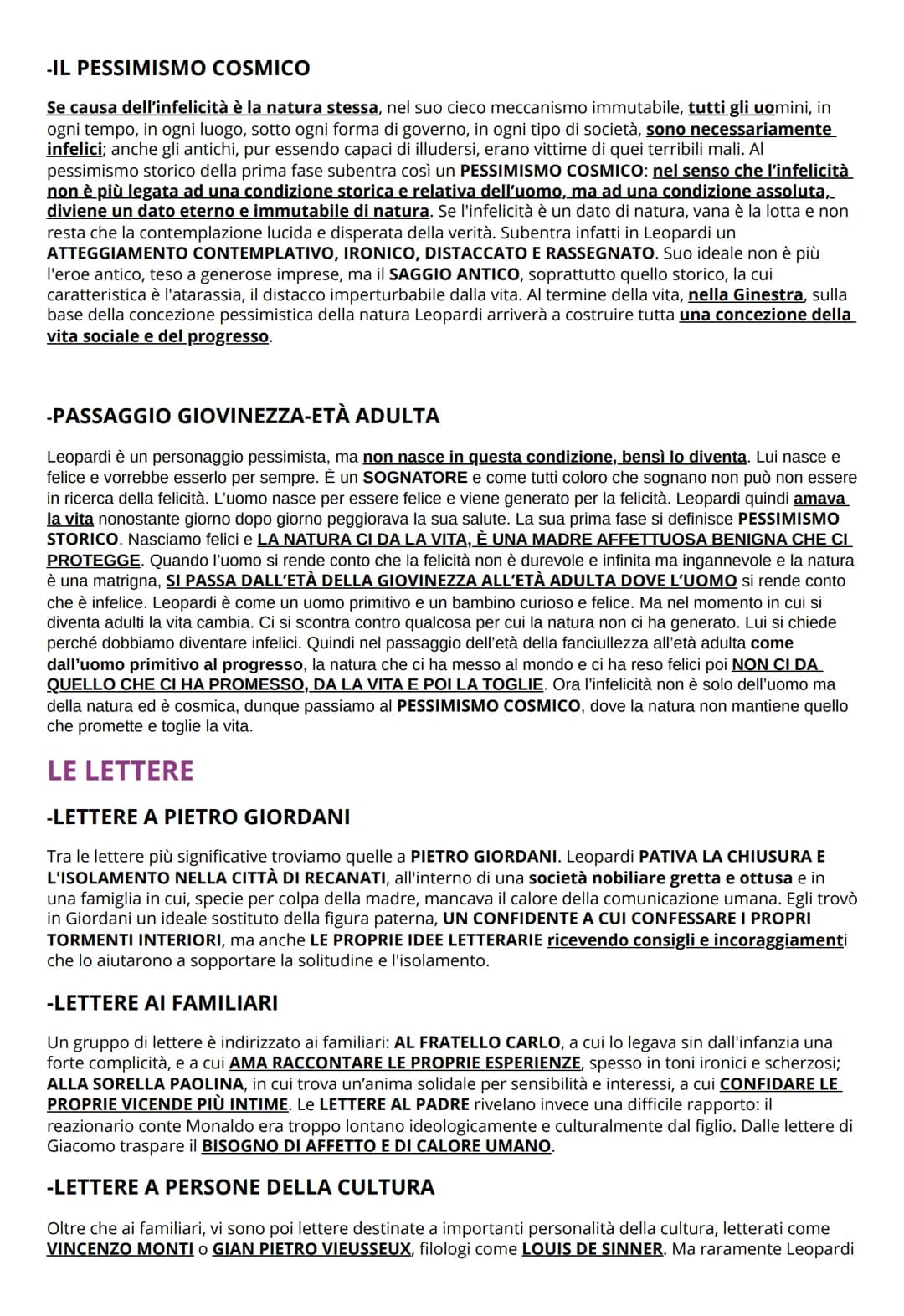 LA VITA
Giacomo Leopardi nacque il 29 giugno 1798 a RECANATI, nelle Marche, figlio del conte Monaldo dei
Monaldi Leopardi e di Adelaide Anti