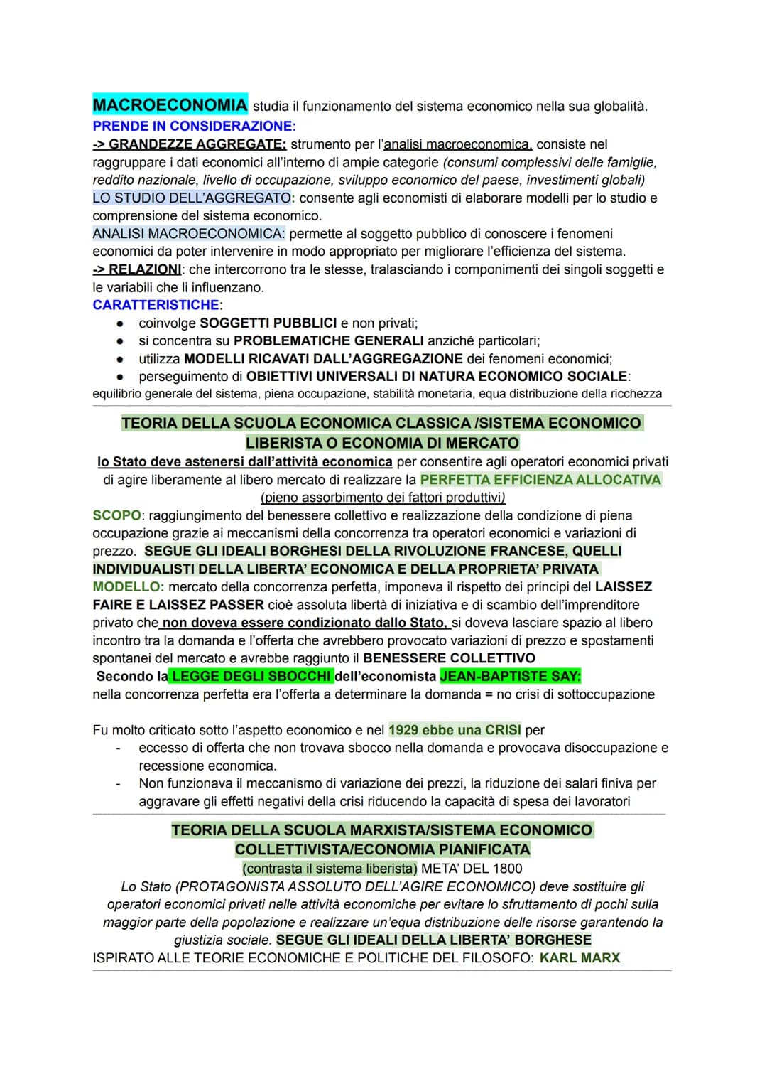 MACROECONOMIA studia il funzionamento del sistema economico nella sua globalità.
PRENDE IN CONSIDERAZIONE:
-> GRANDEZZE AGGREGATE: strumento