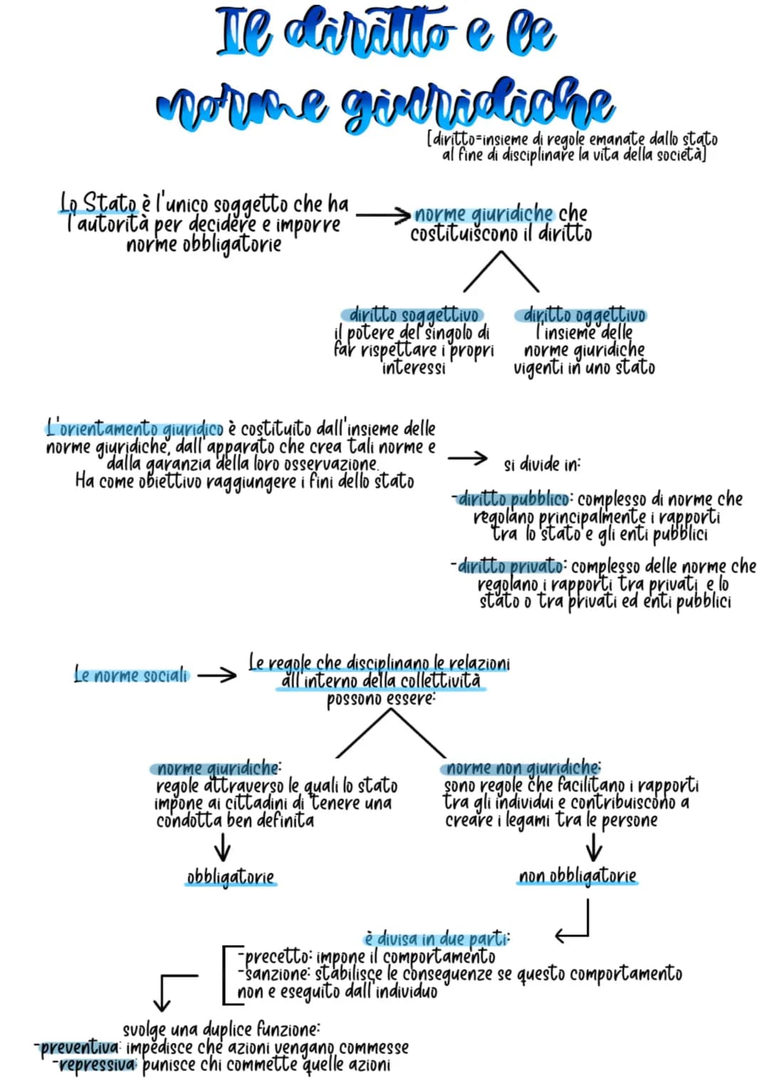 Il diritto e le norme giuridiche 