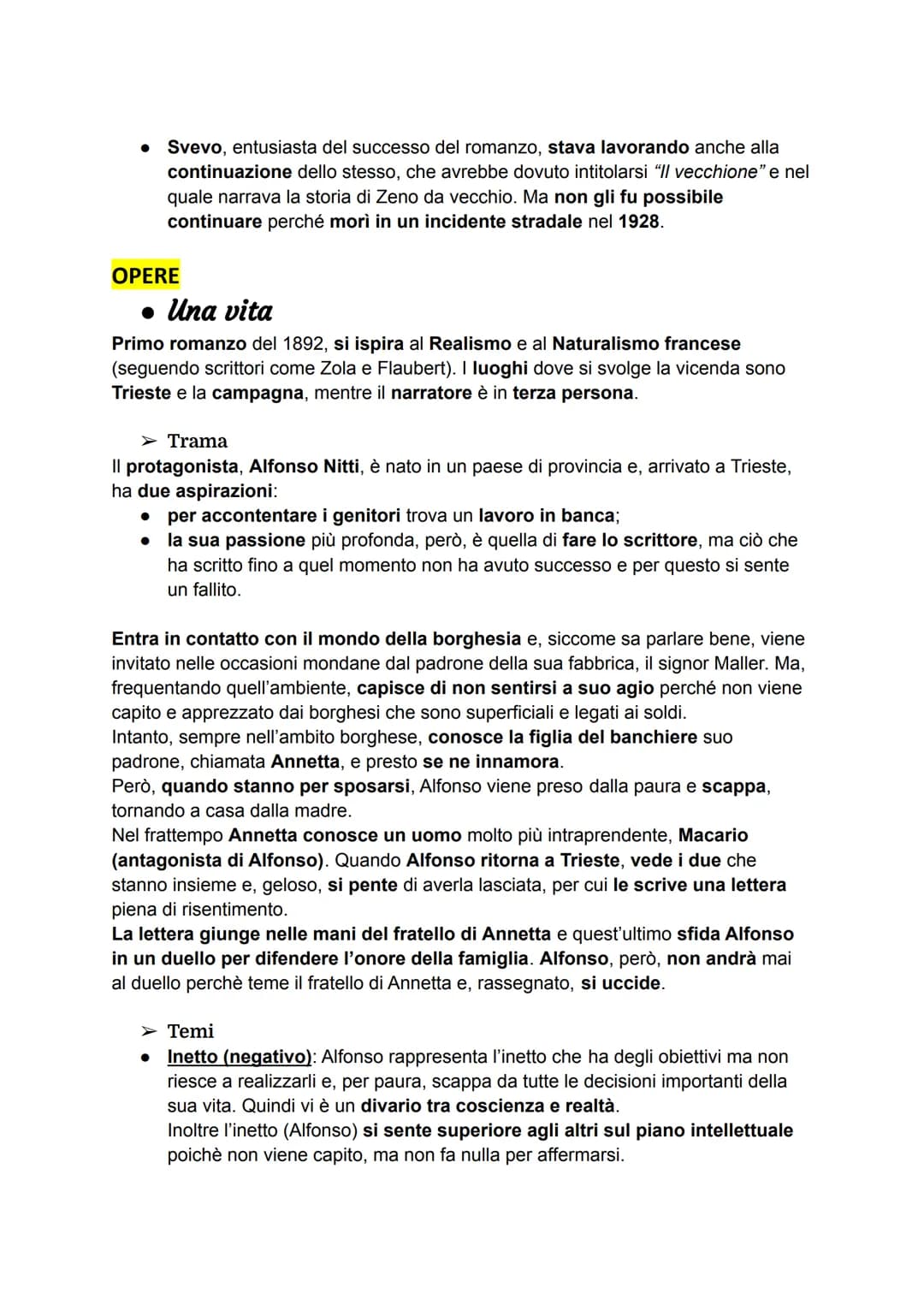 ITALO SVEVO
VITA
Nasce a Trieste nel 1861;
● Proviene da una famiglia italiana, ma vivendo a Trieste possiede anche la
cultura tedesca;
Ital