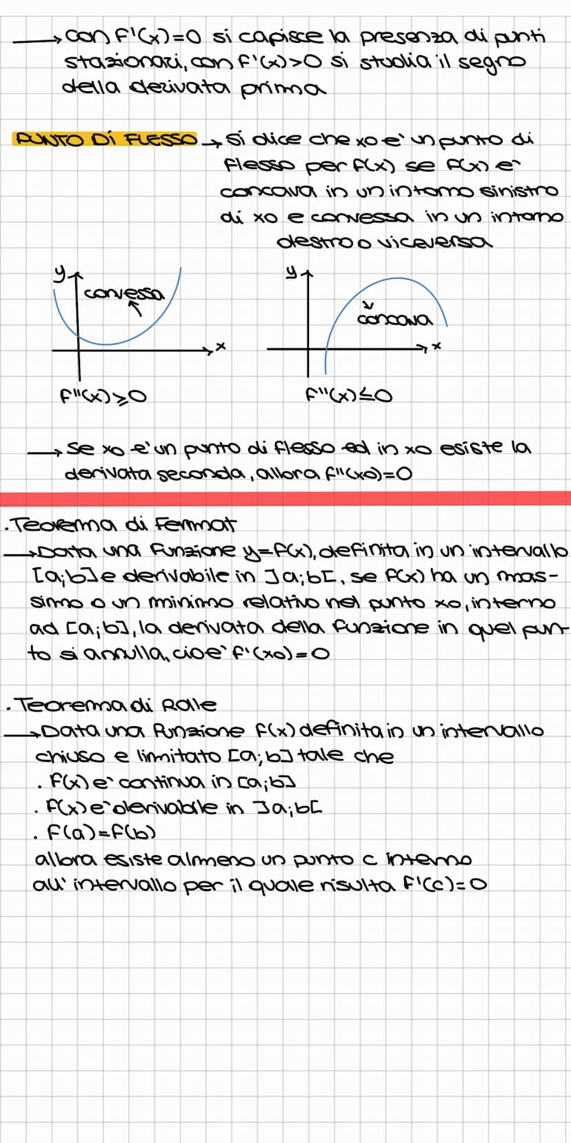 Punti di non derivabilita
→ La continuita' di una funzione in un punto e' una
condizione necessaria (non sufficiente) per la de-
rivabilita 