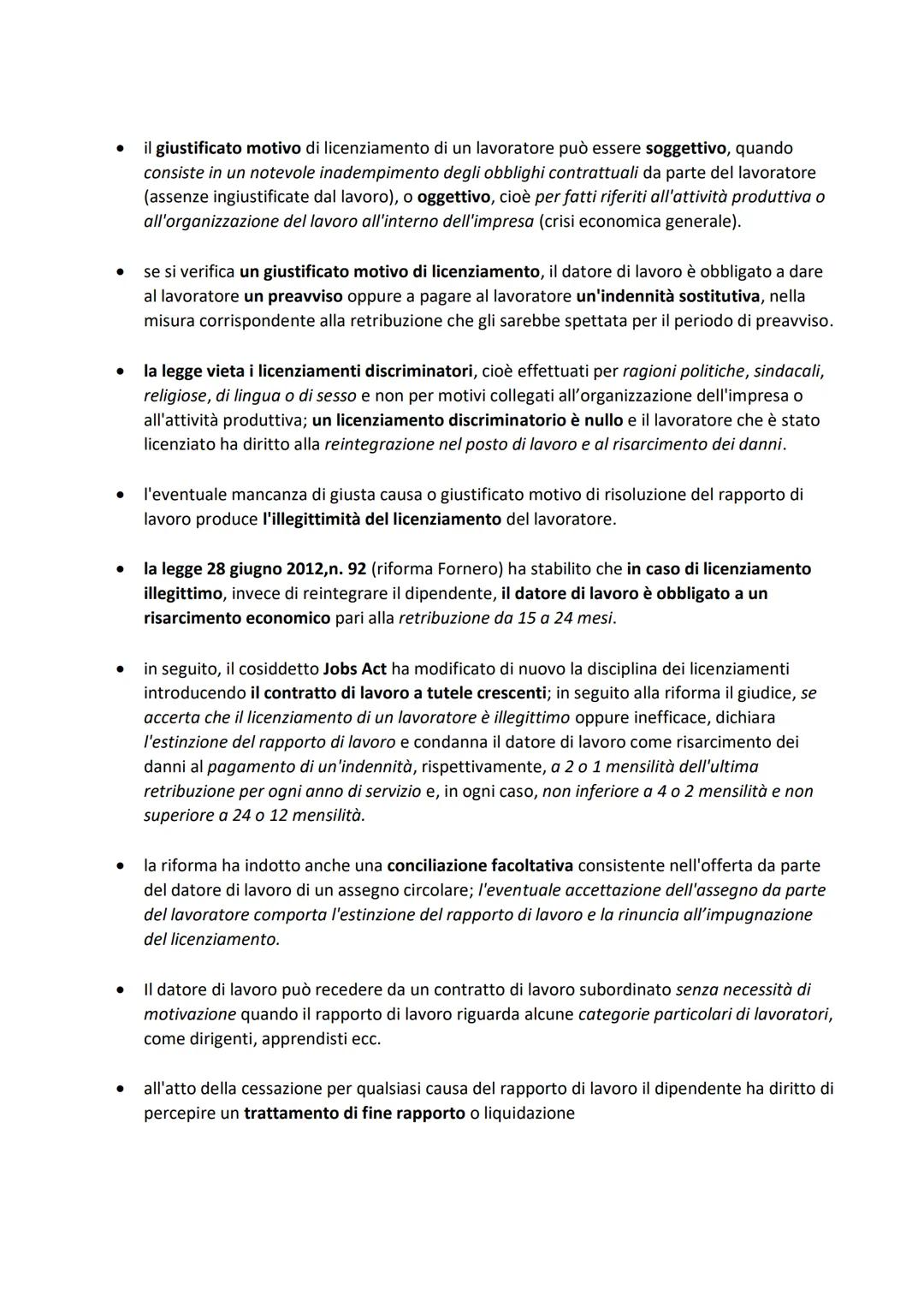 Lavoro subordinato e lavoro autonomo
un rapporto di lavoro dipendente o subordinato si costituisce con la stipulazione di un
contratto di la
