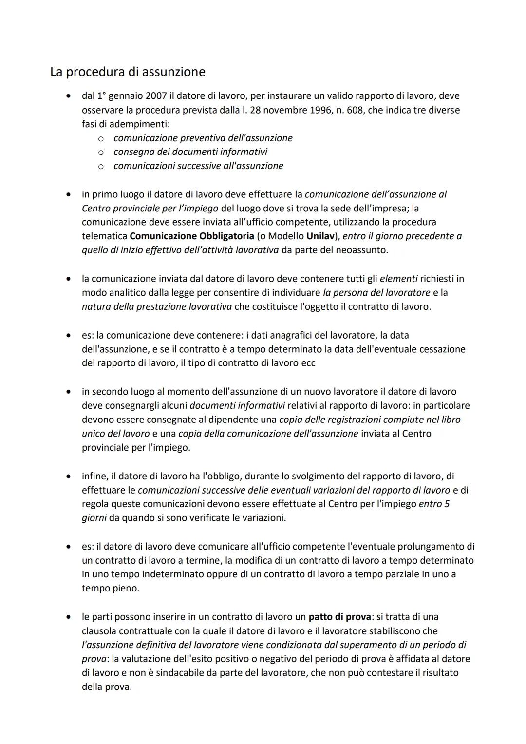 Lavoro subordinato e lavoro autonomo
un rapporto di lavoro dipendente o subordinato si costituisce con la stipulazione di un
contratto di la
