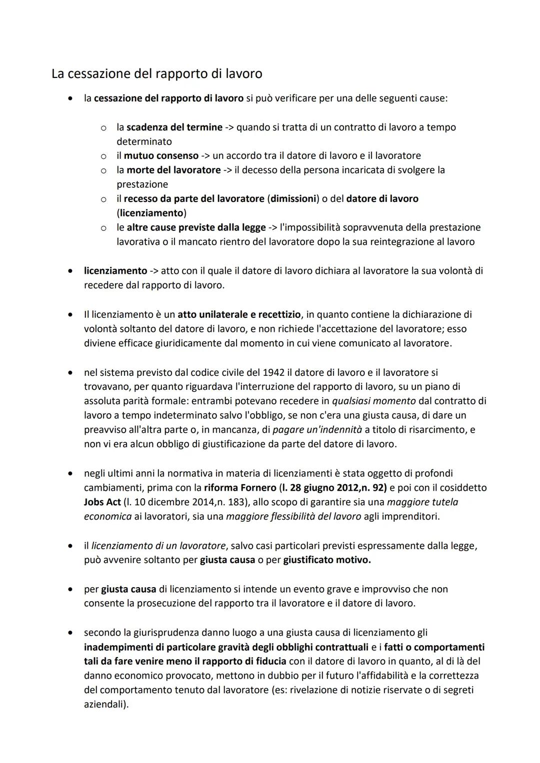 Lavoro subordinato e lavoro autonomo
un rapporto di lavoro dipendente o subordinato si costituisce con la stipulazione di un
contratto di la