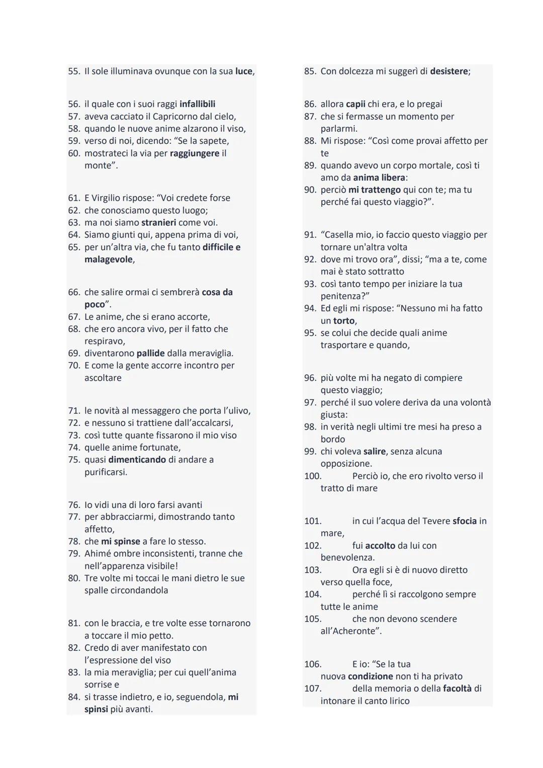 # CANTO II PRUGATORIO

INCONTRO CON CASELLA

Quanto Dante soffrì l'esilio, lo scopriamo proprio dai canti del Purgatorio dove lui colloca tu