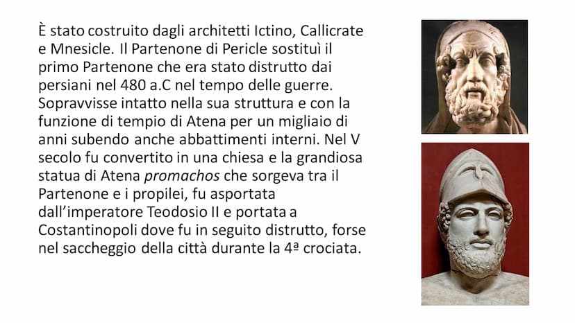 PARTENONE
Il Partenone serviva per rappresentare la ricchezza di Atene, ed è la
migliore rappresentazione dell'arte classica. Grazie al ruol