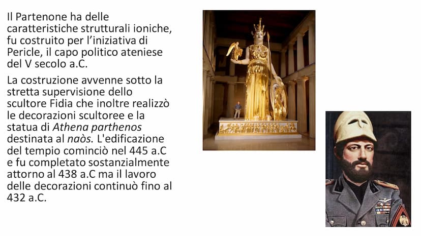 PARTENONE
Il Partenone serviva per rappresentare la ricchezza di Atene, ed è la
migliore rappresentazione dell'arte classica. Grazie al ruol