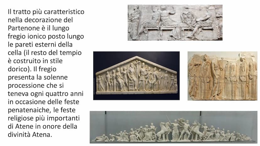 PARTENONE
Il Partenone serviva per rappresentare la ricchezza di Atene, ed è la
migliore rappresentazione dell'arte classica. Grazie al ruol