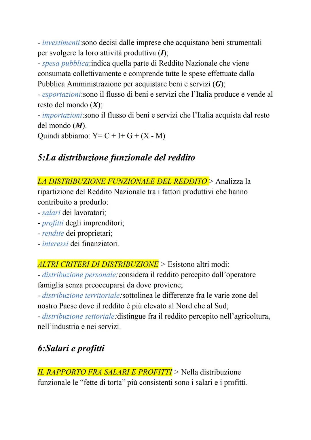 D1:IL REDDITO NAZIONALE
1:La contabilità economica nazionale
LA DOMANDA AGGREGATA > È quella parte di produzione complessiva
che gli operato