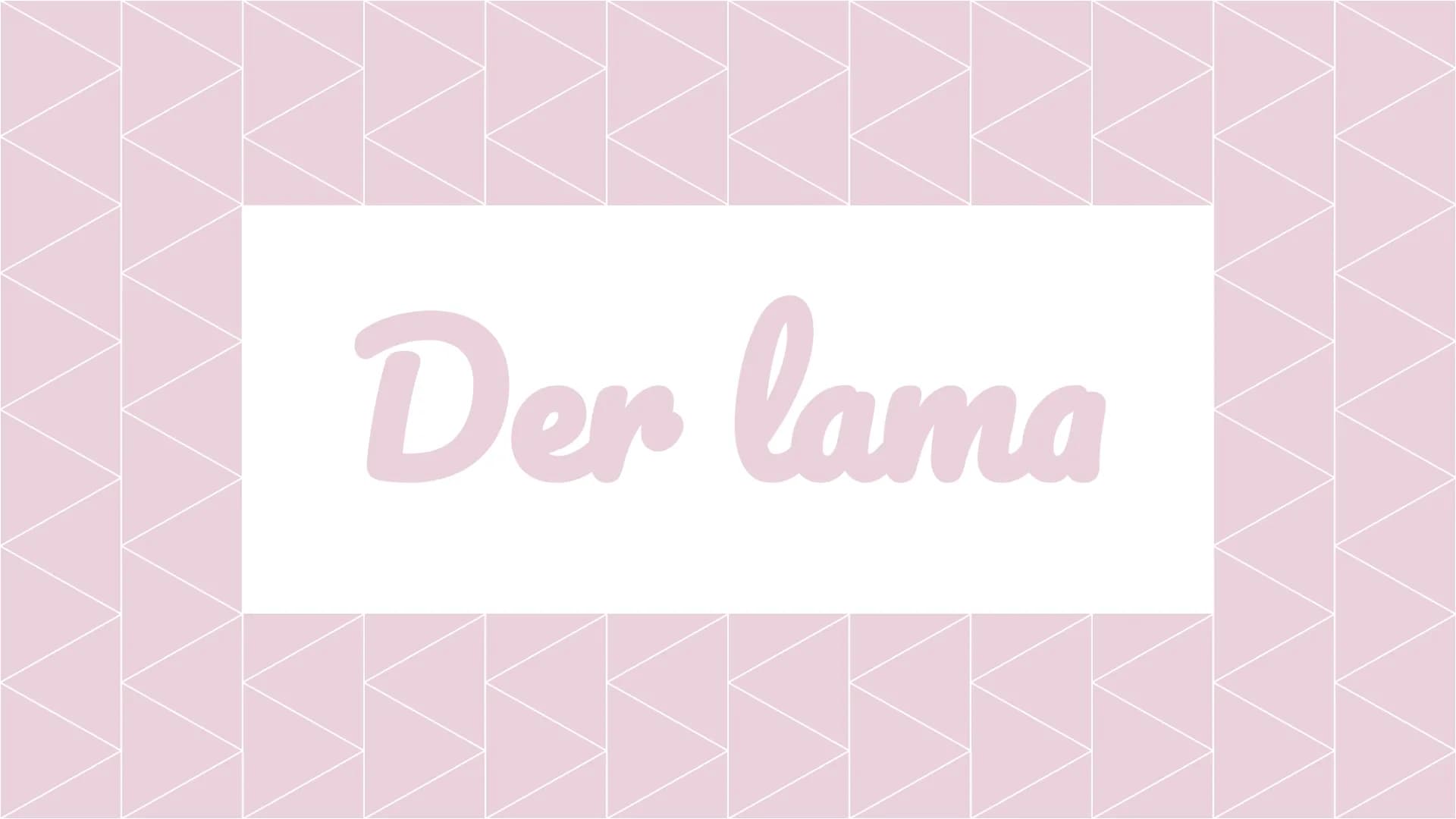 Der lama Die Lamas
fressen
Blätter
und Gras. Die Lamas sind
behaart.
Wolle produzieren.
Behaart: Peloso
Wolle: Lana Die Lamas spucken, wenn 