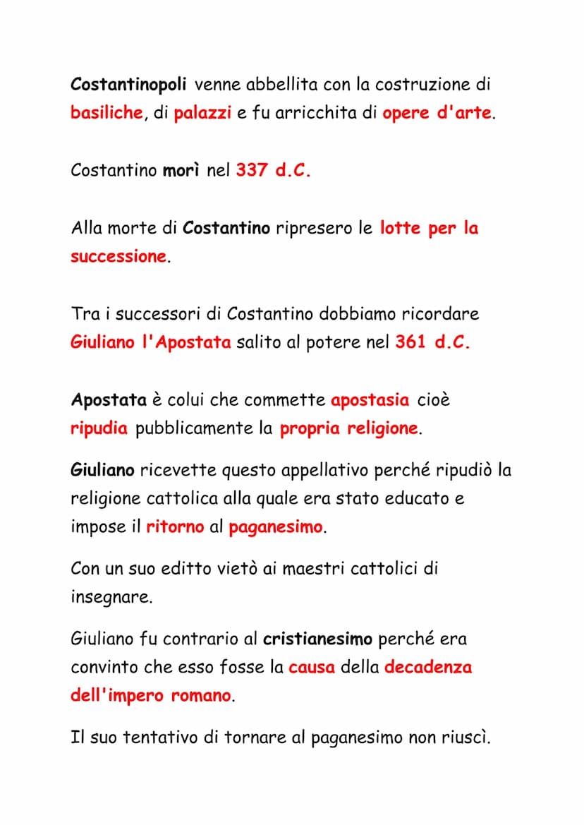 Costantino
Diocleziano, nel 304 d.C. si ritirò.
Nonostante con la sua riforma politica Diocleziano
sperava di aver posto fine alle lotte per
